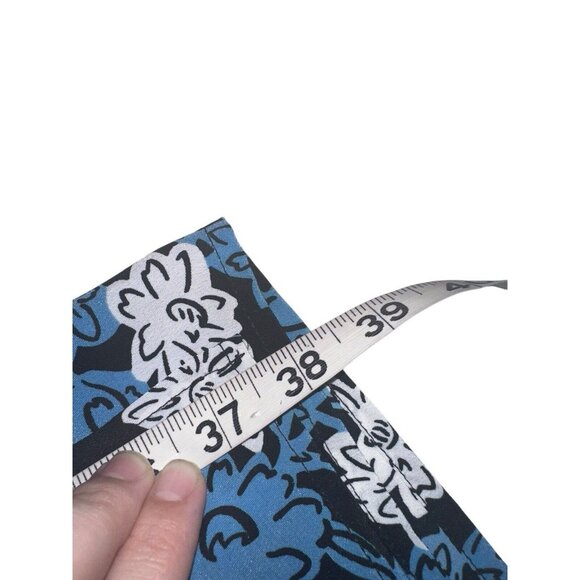 Vintage 90s R-Wear Rampage Wrap Maxi Skirt Juniors Sz 7 Blue Floral Hawaiian Y2K - Picture 7 of 7